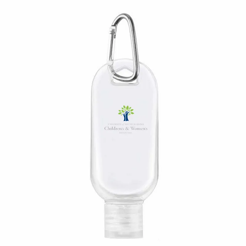 Sanitiser Bottles With Carabiner - Imprint Now - UK