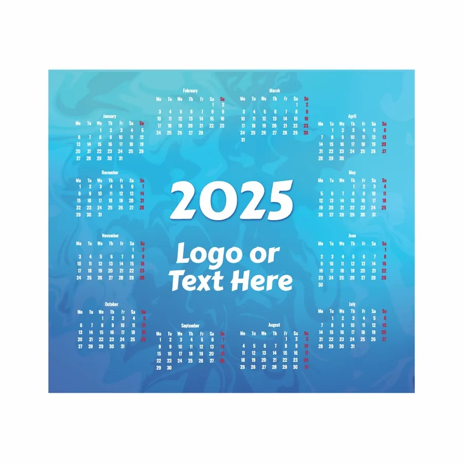 Light Blue Calendar Mouse Pad - Imprint Now - UK