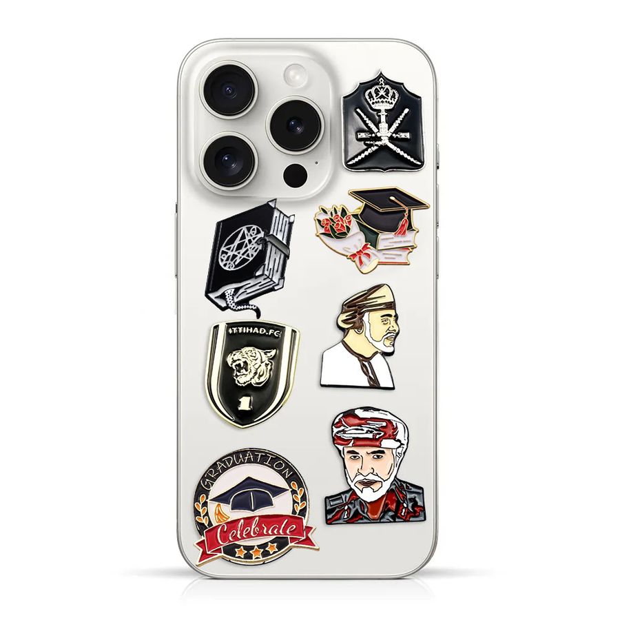 Phone Metal Badge Stickers - Imprint Now - UK