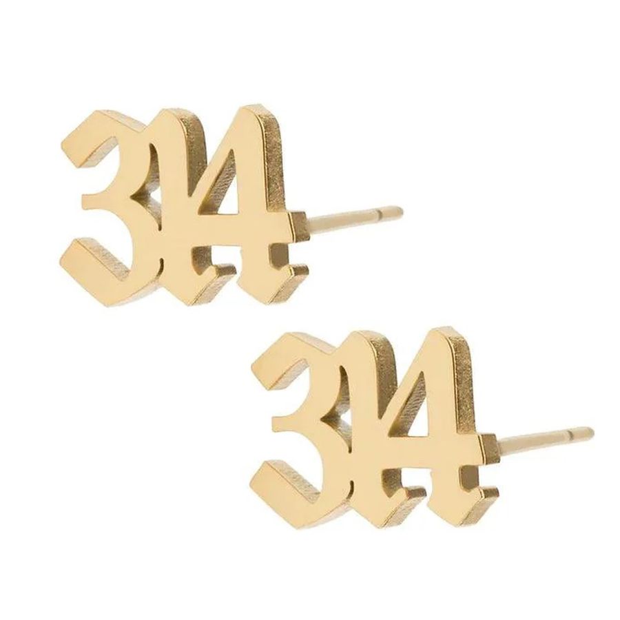 Die Struck Metal Earrings - Imprint Now - UK