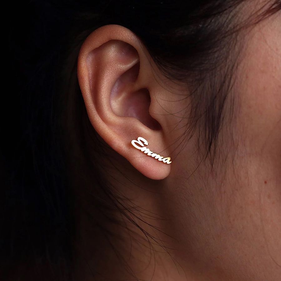 Die Struck Metal Earrings - Imprint Now - UK