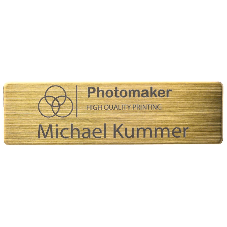 Engraved Metal Name Badges - Imprint Now - UK