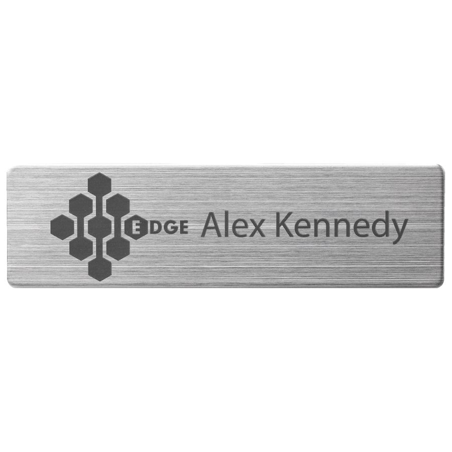 Engraved Metal Name Badges - Imprint Now - UK