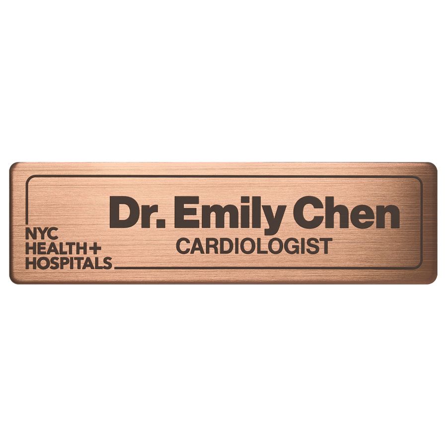 Engraved Metal Name Badges - Imprint Now - UK