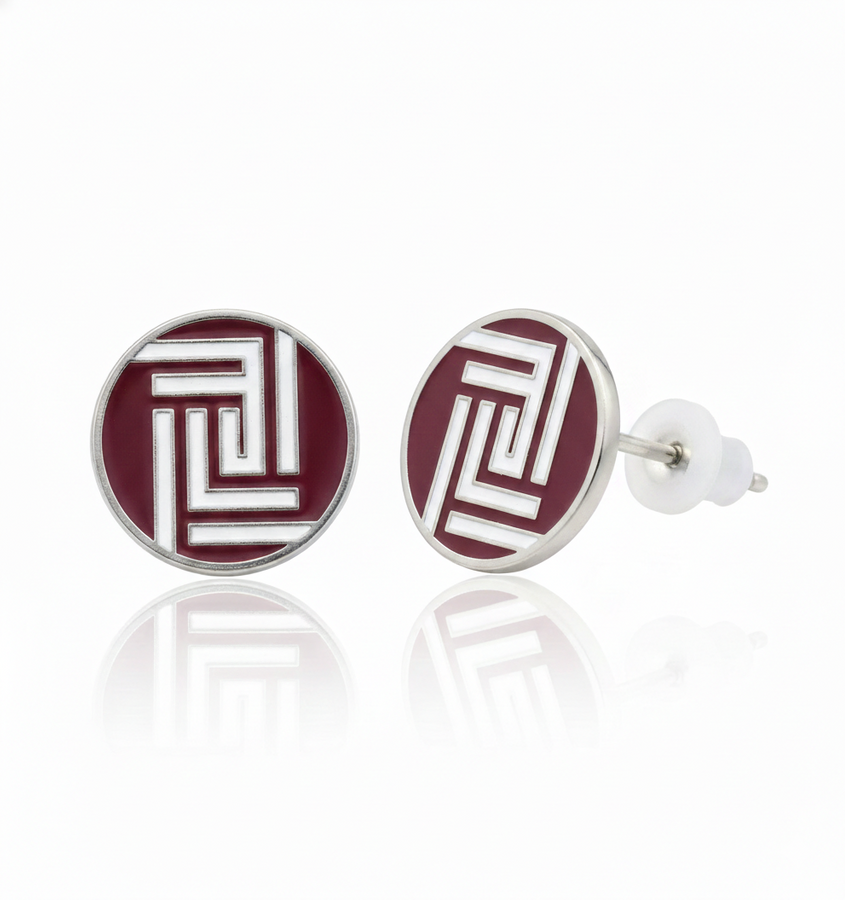 Soft Enamel Metal Earrings - Imprint Now - UK