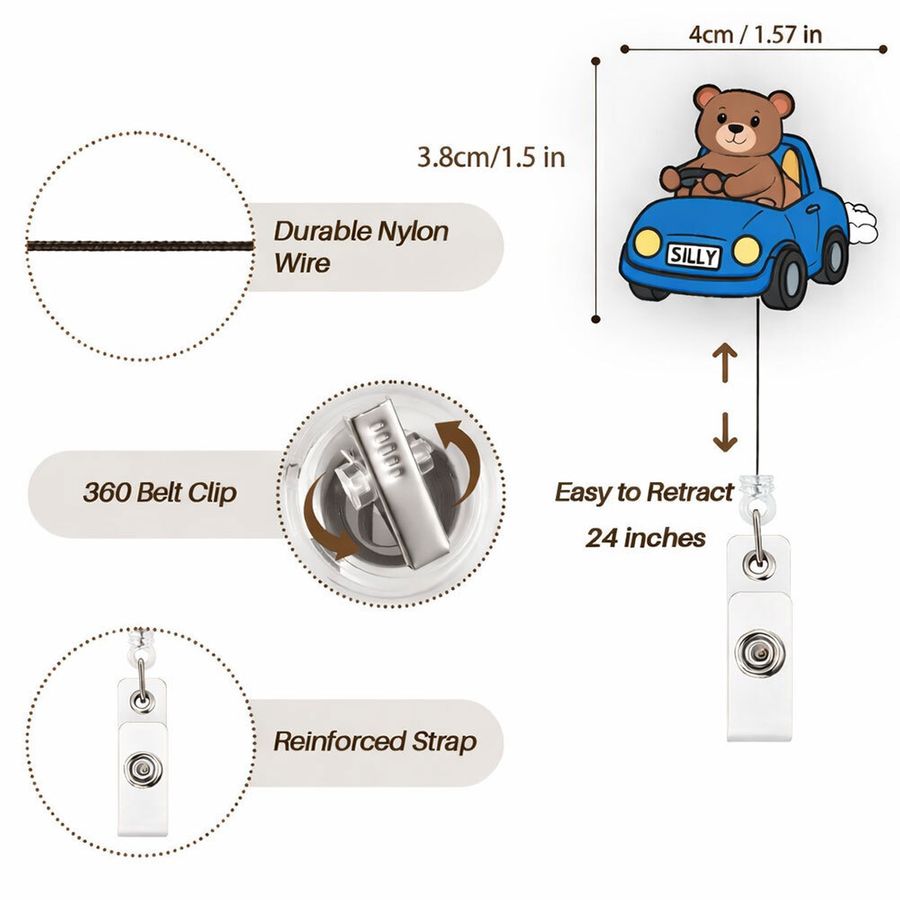 Custom Shape Acrylic Badge Reel - Imprint Now - UK