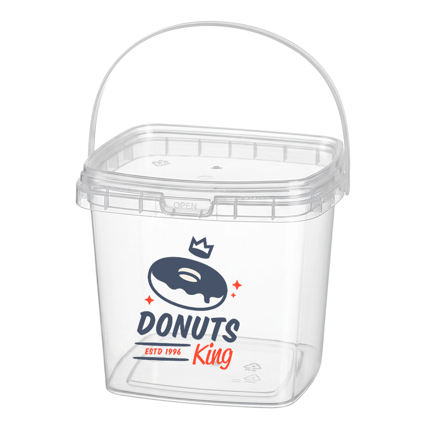 Square Transparent Drink Buckets - Imprint Now - UK