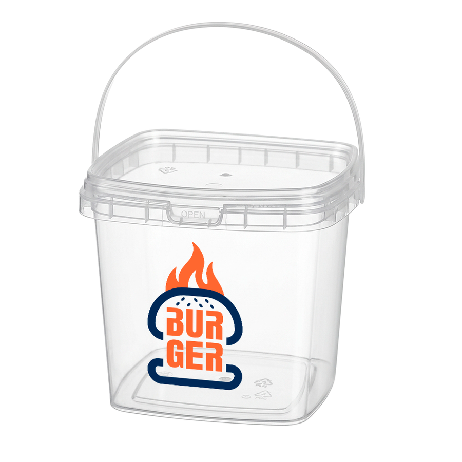 Square Transparent Drink Buckets - Imprint Now - UK