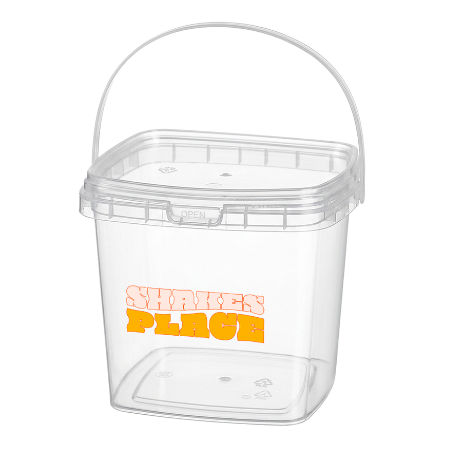 Square Transparent Drink Buckets - Imprint Now - UK