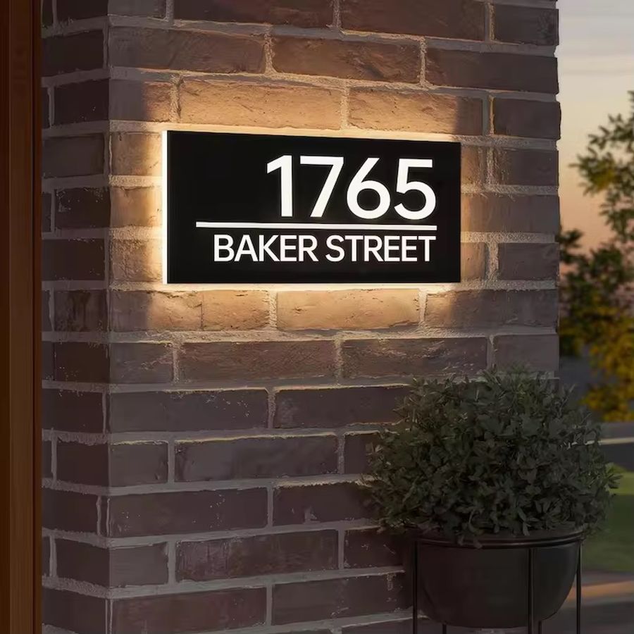 Backlit House Signs - Imprint Now - UK