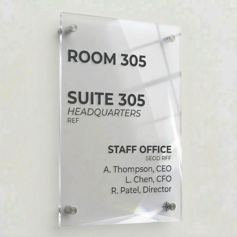 Colourful Acrylic Door Signs - Imprint Now - UK