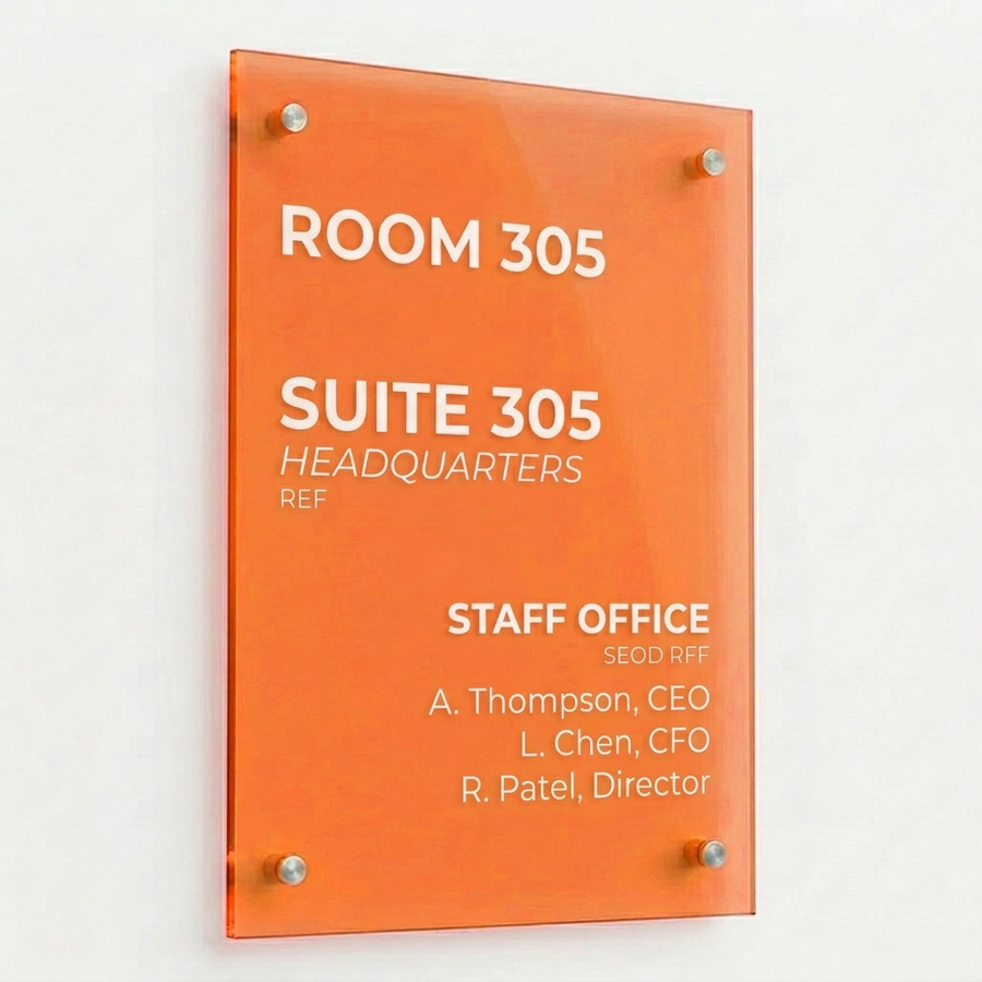 Colourful Acrylic Door Signs - Imprint Now - UK
