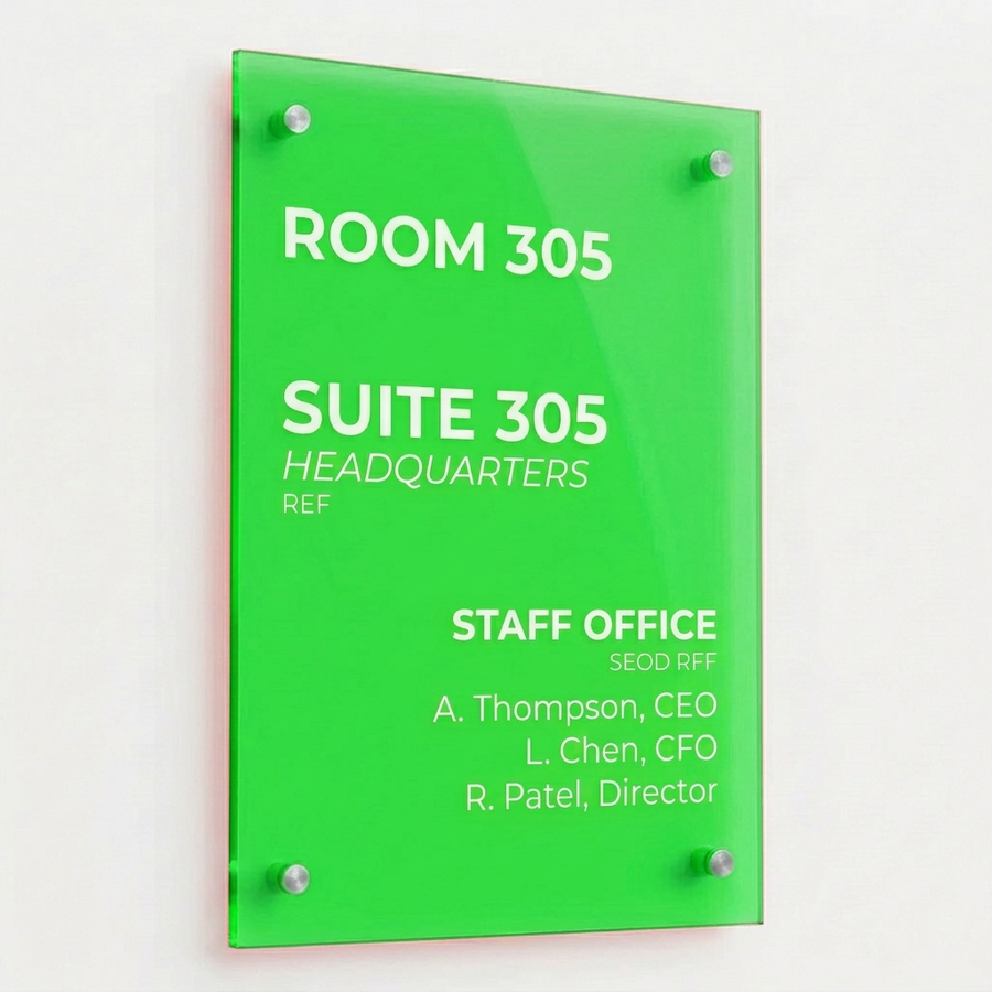 Colourful Acrylic Door Signs - Imprint Now - UK