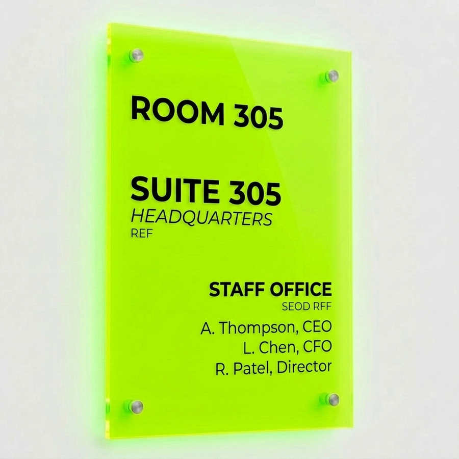 Colourful Acrylic Door Signs - Imprint Now - UK