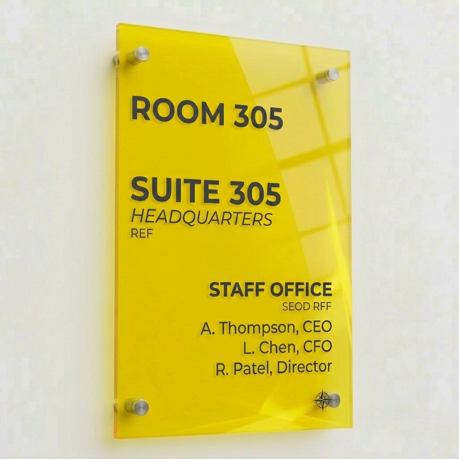 Colourful Acrylic Door Signs - Imprint Now - UK