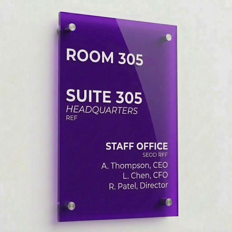 Colourful Acrylic Door Signs - Imprint Now - UK