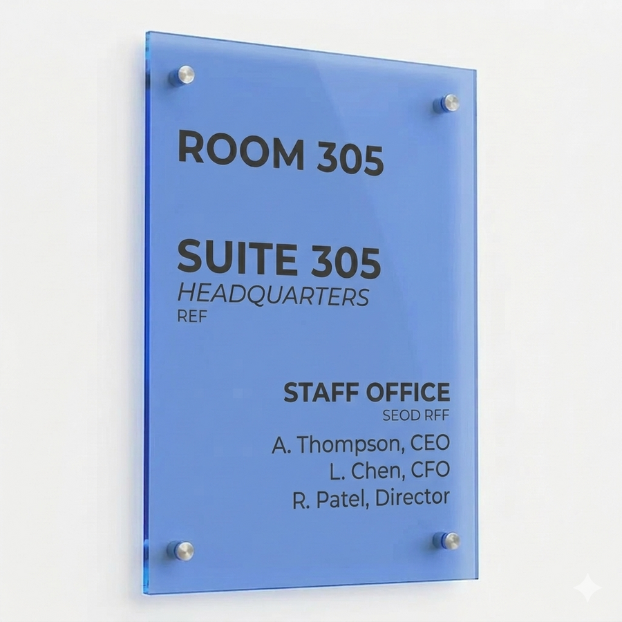 Colourful Acrylic Door Signs - Imprint Now - UK
