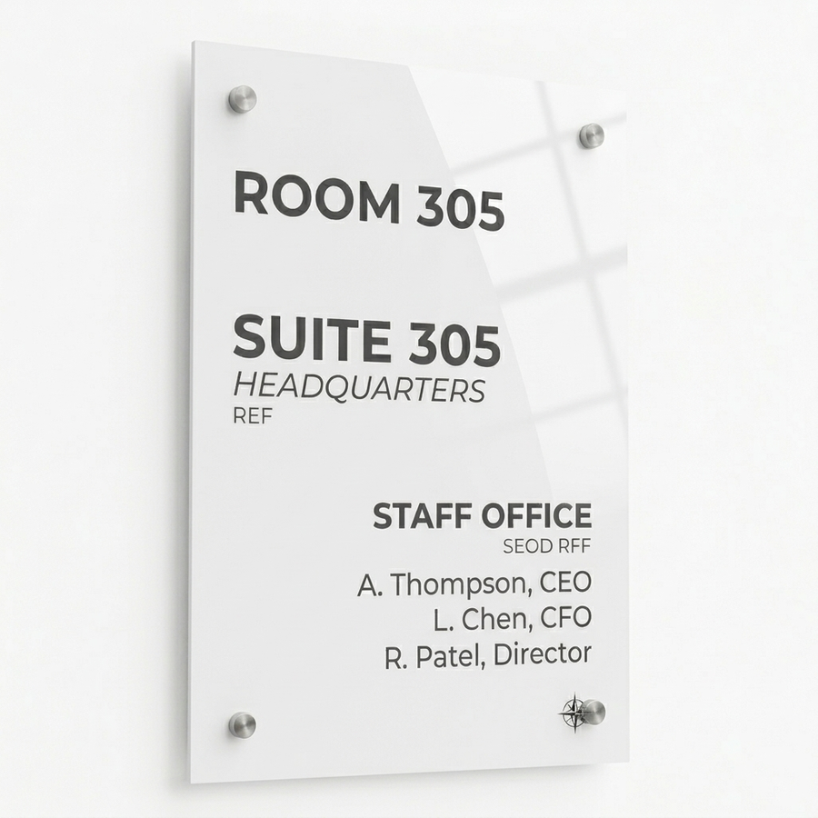 Colourful Acrylic Door Signs - Imprint Now - UK