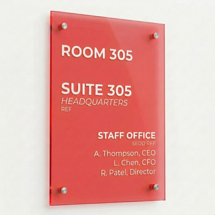 Colourful Acrylic Door Signs - Imprint Now - UK