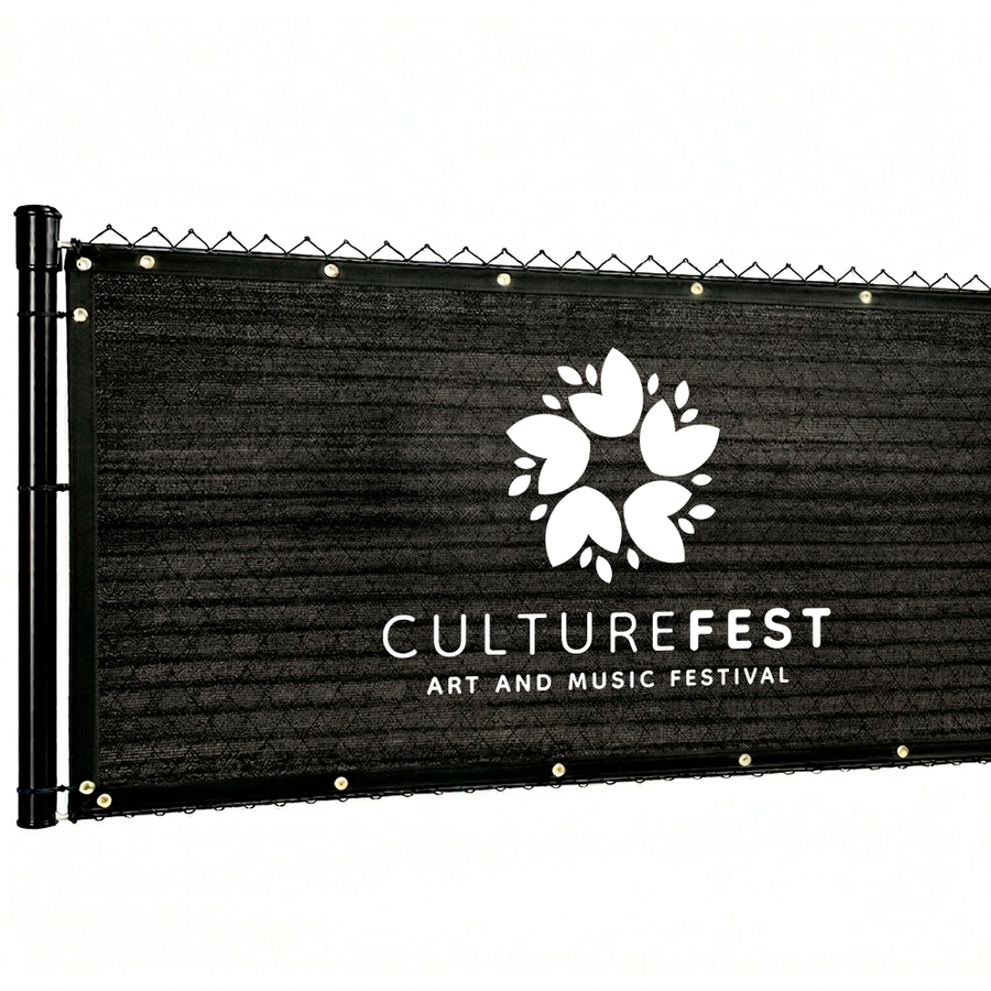 Custom 90% Blockage Fence Screen - Imprint Now - UK