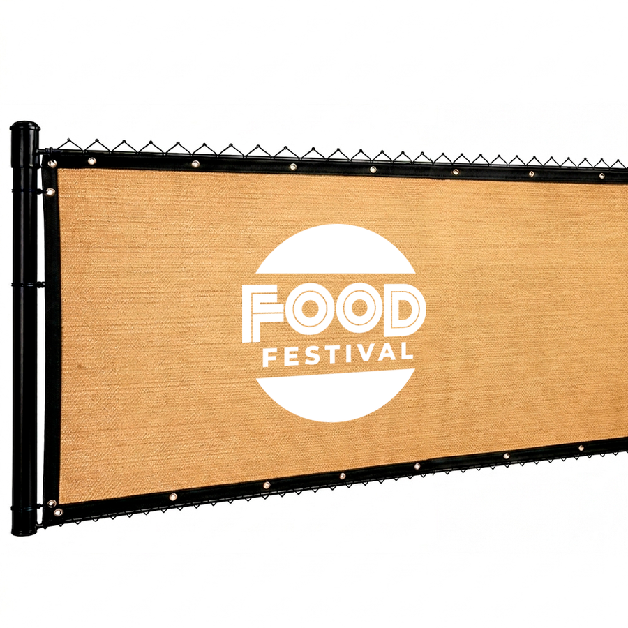 Custom 98% Blockage Fence Screen - Imprint Now - UK