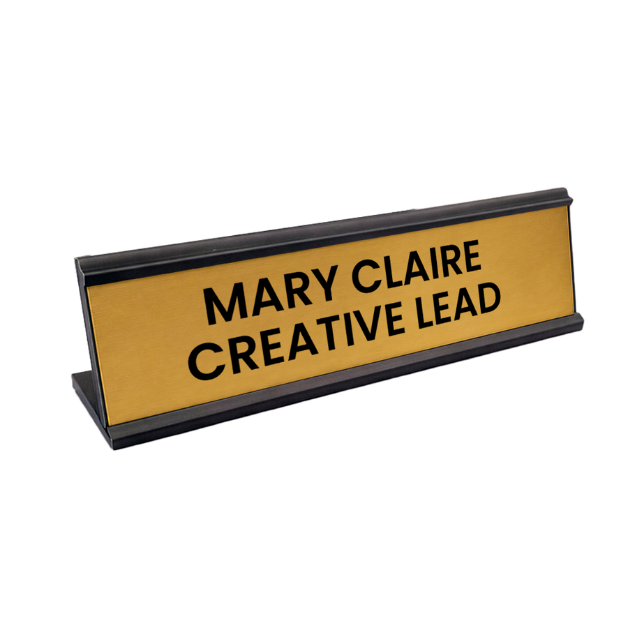 Metal Desktop Name Badge - Imprint Now - UK