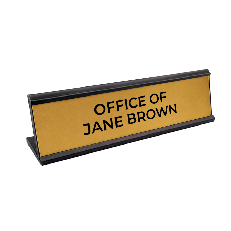 Metal Desktop Name Badge - Imprint Now - UK