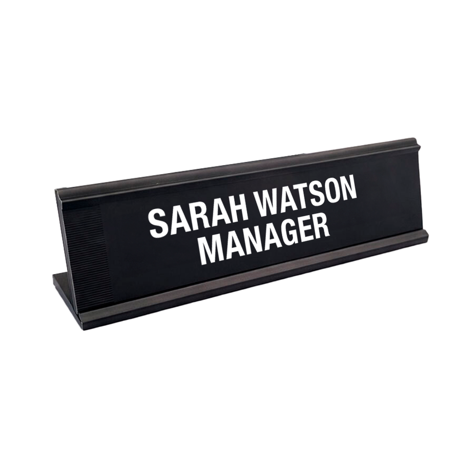 Metal Desktop Name Badge - Imprint Now - UK