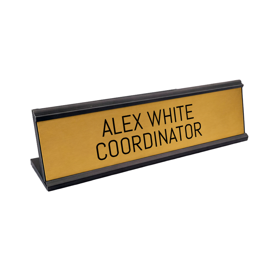 Metal Desktop Name Badge - Imprint Now - UK