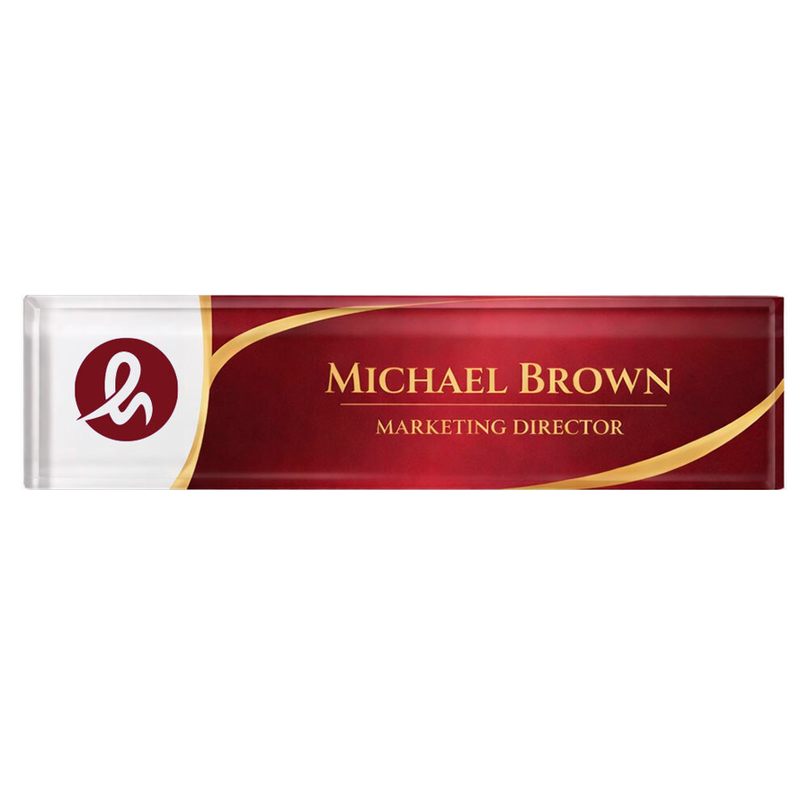 Acrylic Desktop Name Badges - Imprint Now - UK