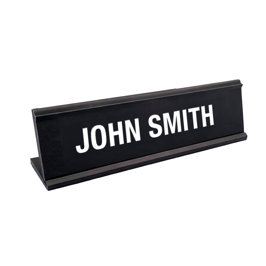 Metal Desktop Name Badge - Imprint Now - UK