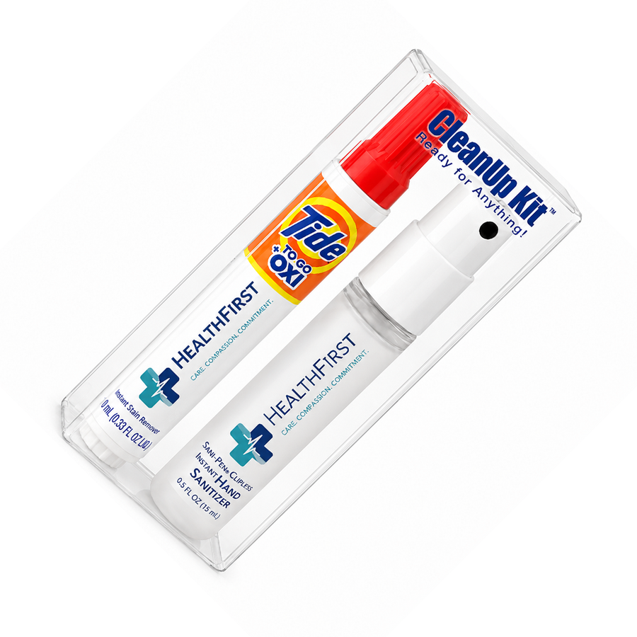 CleanUp Kit - Tide® to Go + Oxi and Sani-Pen® Clipless™ Travel Kits - Imprint Now - UK