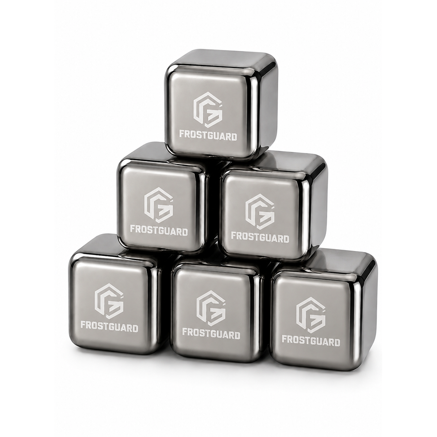 Silver Stainless Steel Ice cubes - Imprint Now - UK