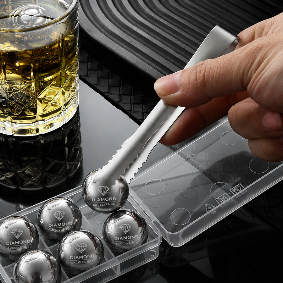 Soccer Ball Stainless Steel Ice Cubes - Imprint Now - UK