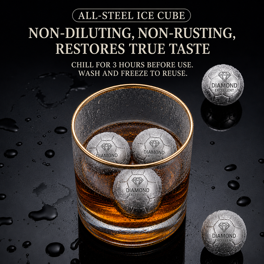 Soccer Ball Stainless Steel Ice Cubes - Imprint Now - UK