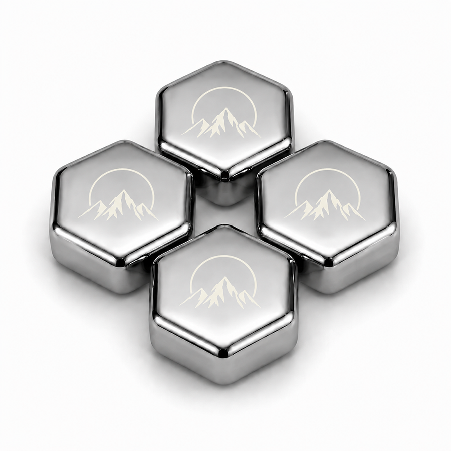 Hexagon Stainless Steel Ice Cubes - Imprint Now - UK