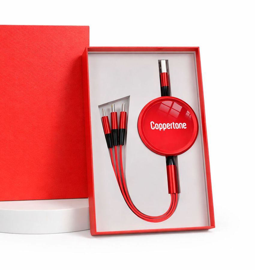 Soft Silicone 3-in-1 Charging Cables - Imprint Now - UK