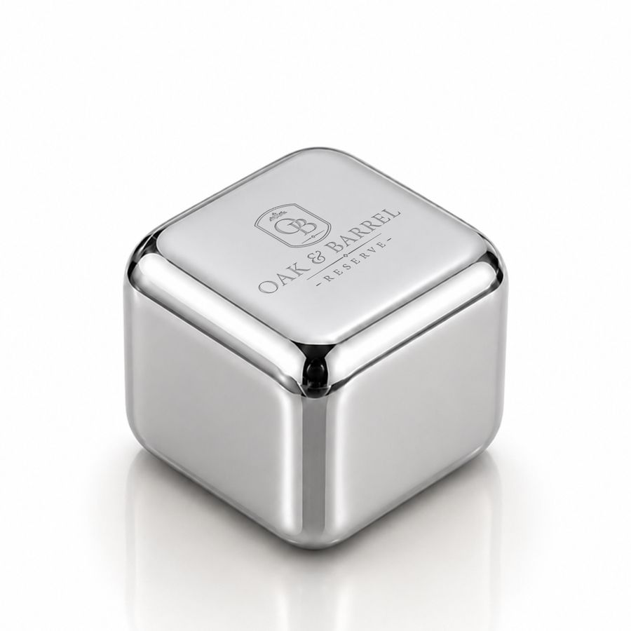 Silver Stainless Steel Ice cubes - Imprint Now - UK