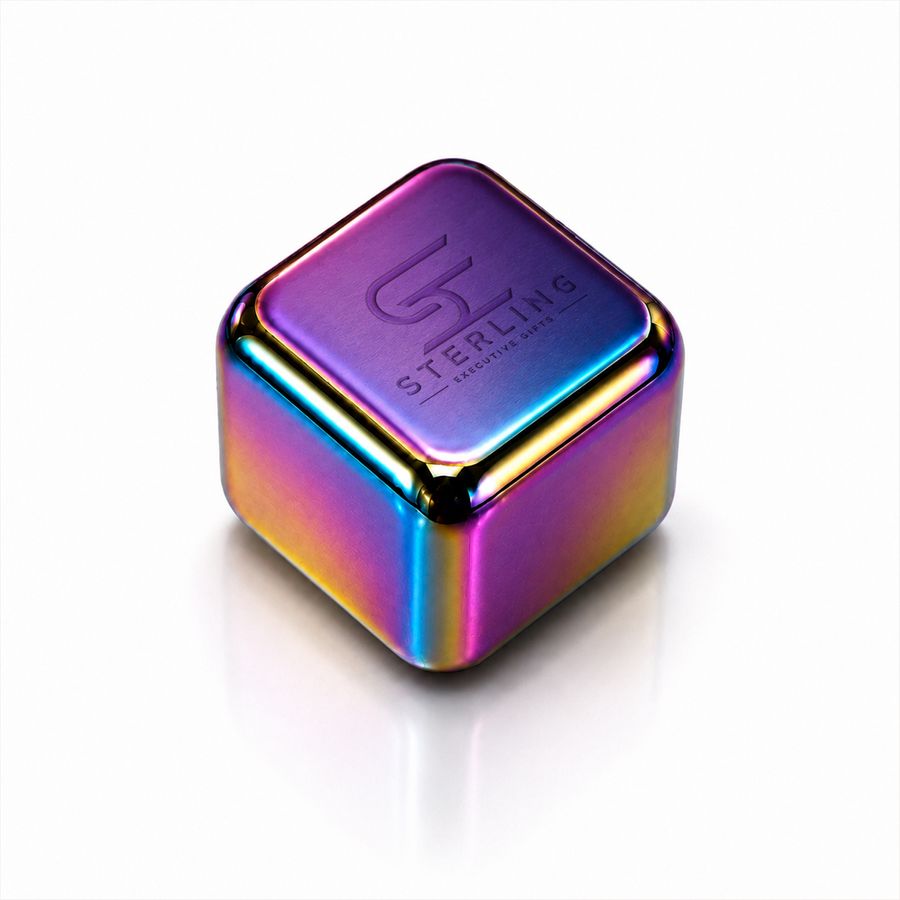 Rainbow Stainless Steel Ice Cubes - Imprint Now - UK