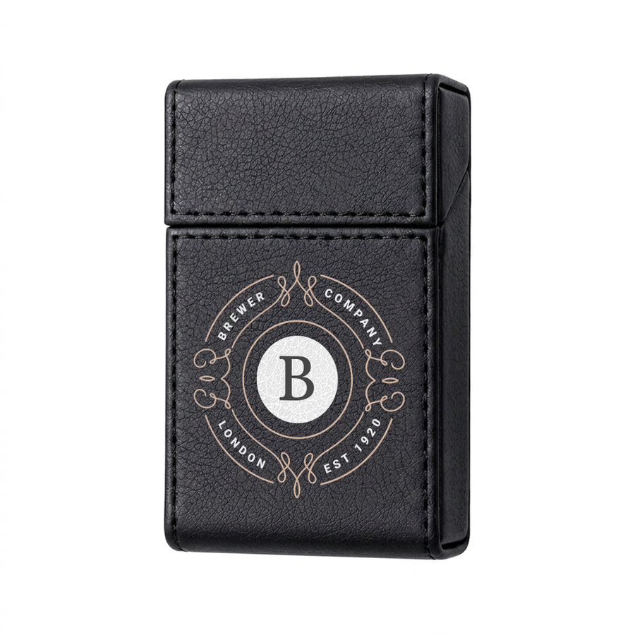Flip Top PU Leather Full Bag Cigarette Cases - Imprint Now - UK