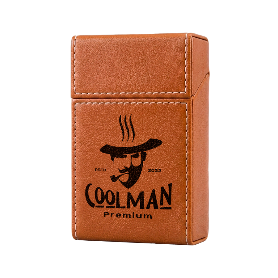 Flip Top PU Leather Full Bag Cigarette Cases - Imprint Now - UK