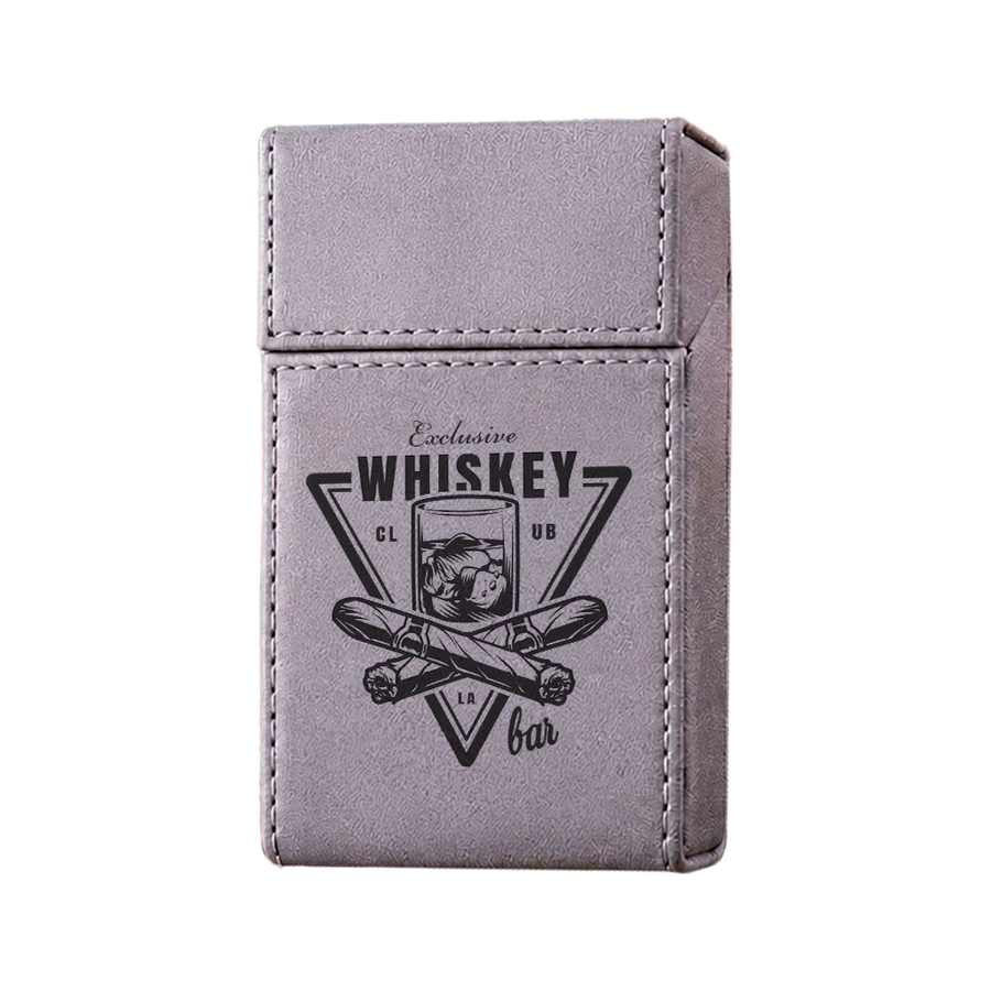 Flip Top PU Leather Full Bag Cigarette Cases - Imprint Now - UK