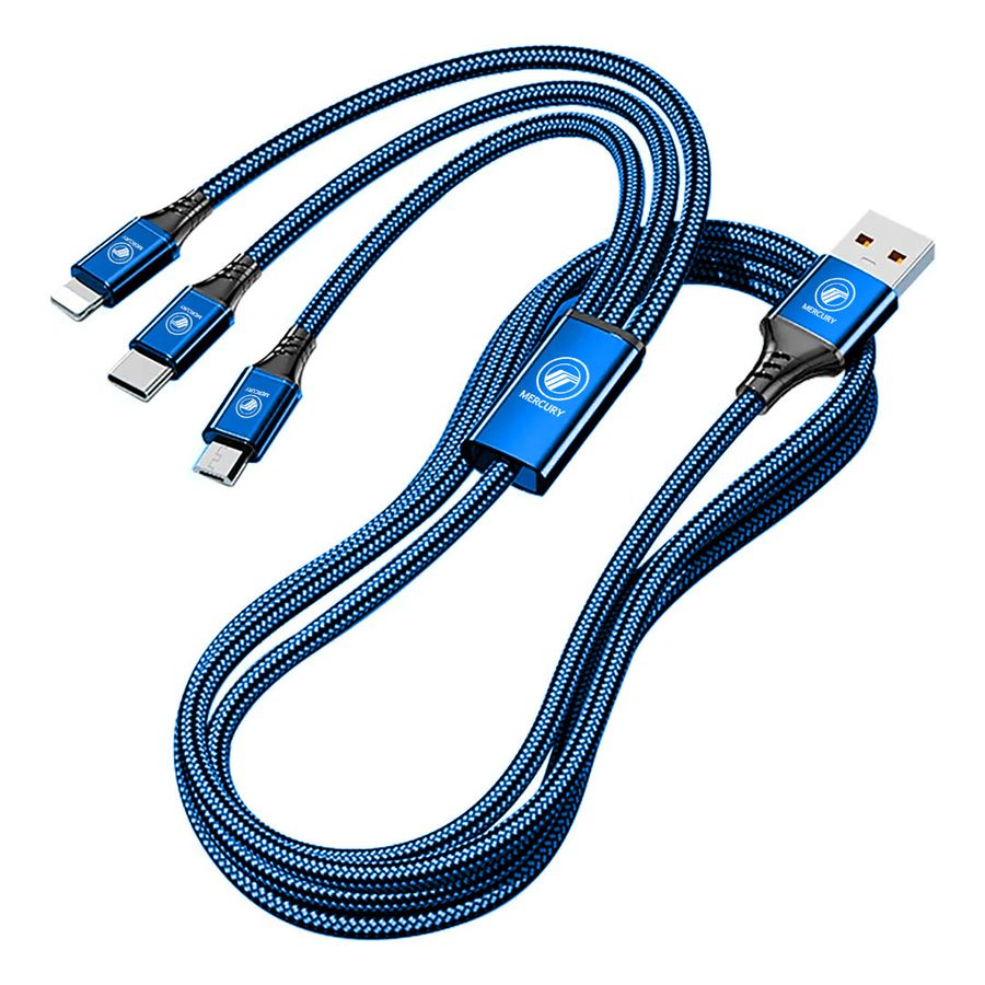 Nylon Braided 3-in-1 Charging Cables - Imprint Now - UK