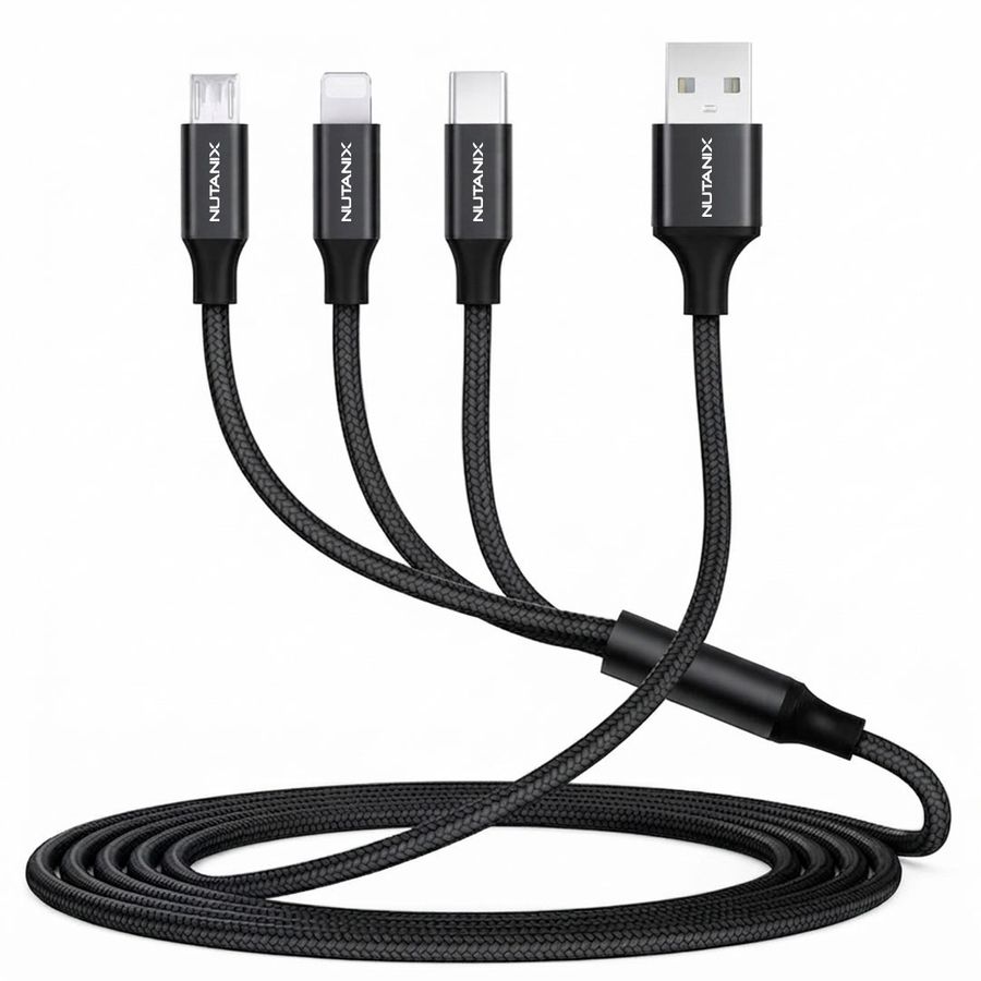 Nylon Braided 3-in-1 Charging Cables - Imprint Now - UK