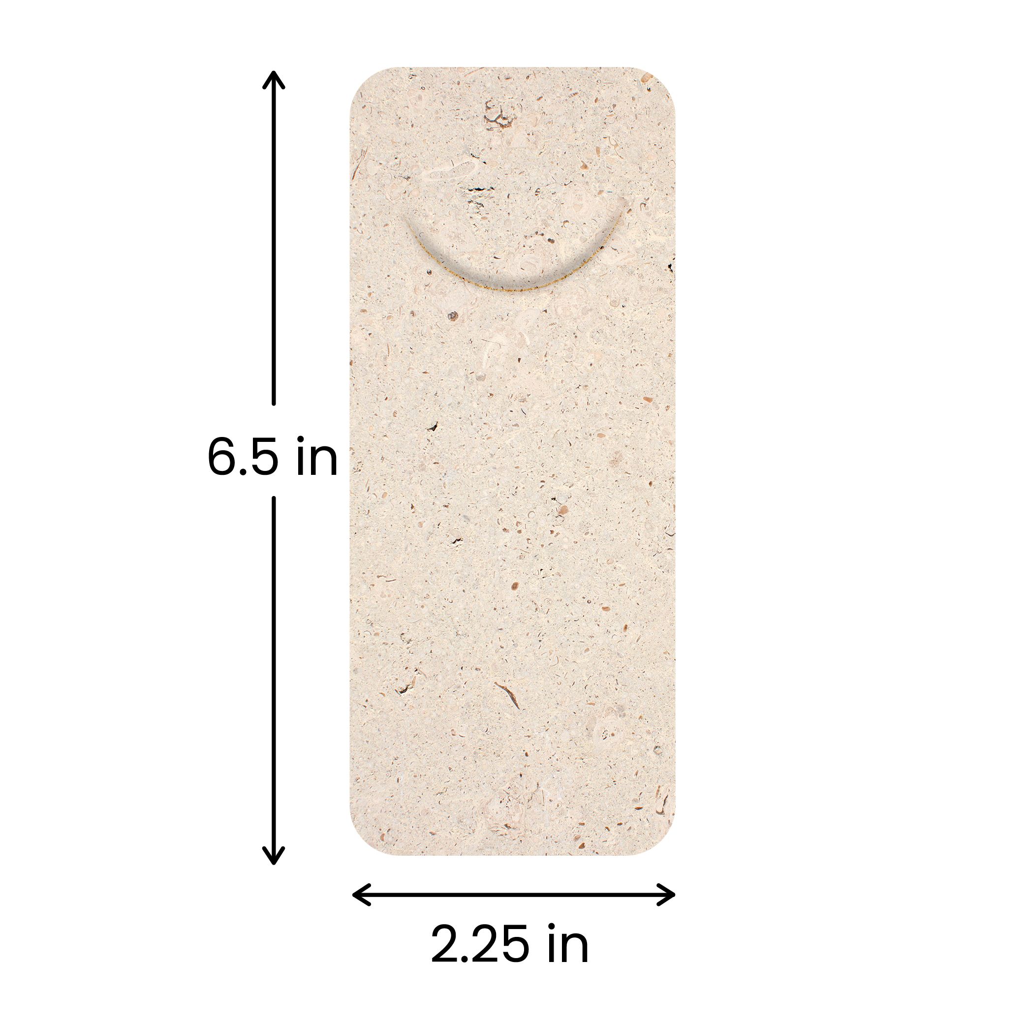 5.5 cm x 16.5 cm (with insert)