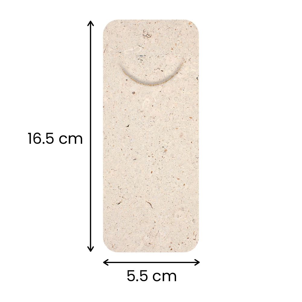 5.5 cm x 16.5 cm (with insert)